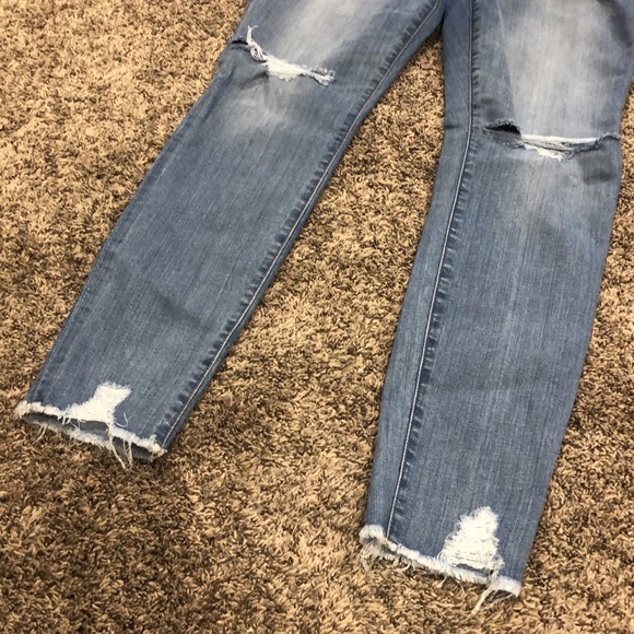 Madewell Women’s Light Wash Distressed High Rise Skinny Denim Jeans Size 30 - Picture 2 of 7